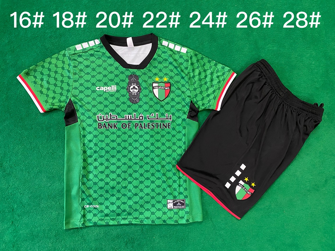 Kids-Palestino 24/25 GK Green Soccer Jersey